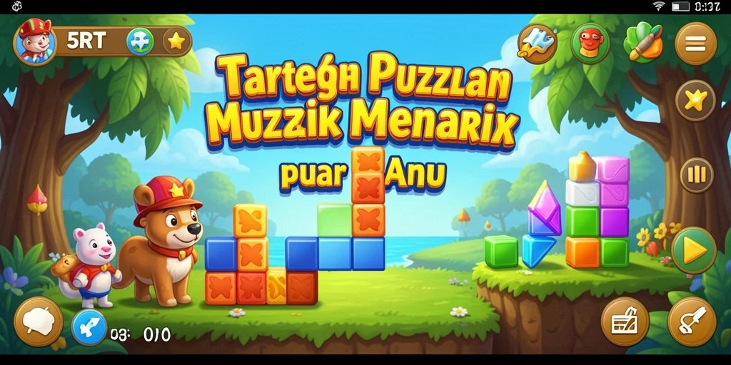 Tampilan gameplay 5RT yang seru dan menantang puzzle.