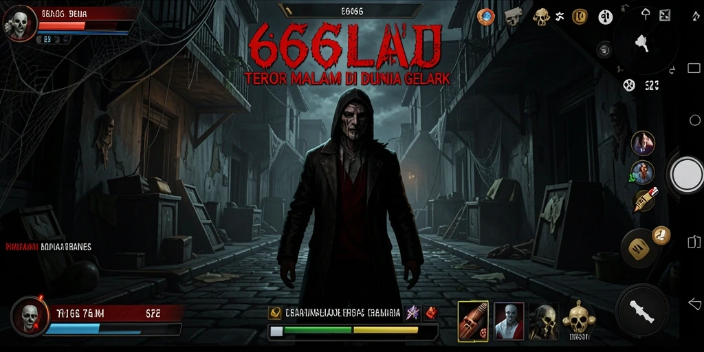 Screenshot gameplay 666J yang menampilkan suasana mencekam.