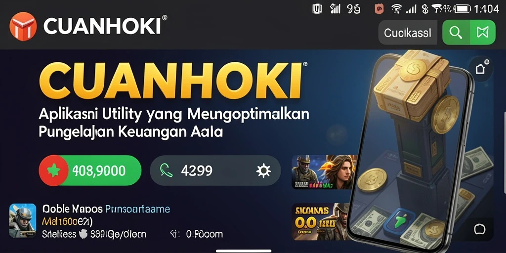Tampilan antarmuka CUANHOKI yang sederhana dan mudah digunakan.