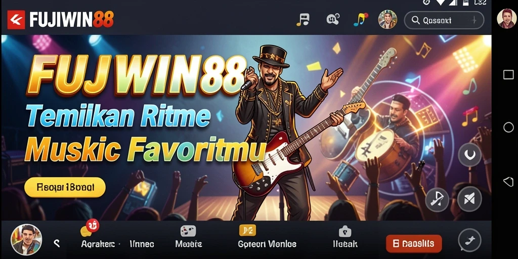 Screenshot utama FUJIWIN88 menunjukkan pemain menjelajahi berbagai genre musik.