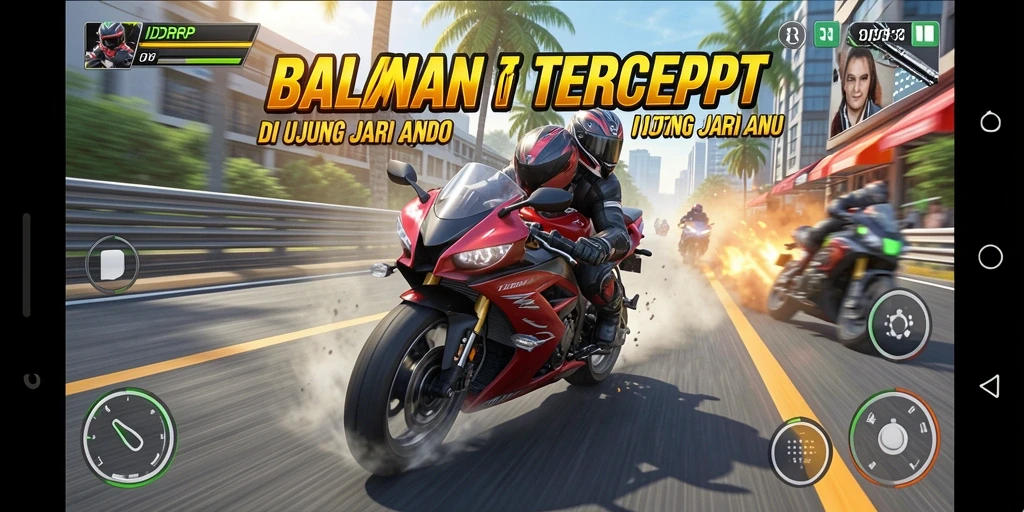Gameplay seru di IDRRP dengan kecepatan tinggi.