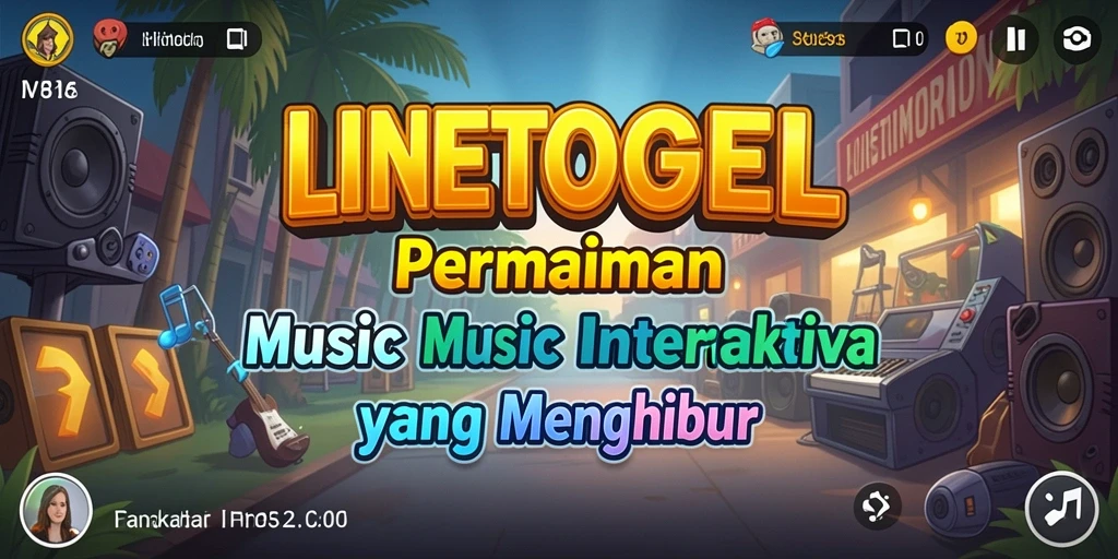 Tampilan gameplay LINETOGEL dengan berbagai alat musik dan tantangan seru.