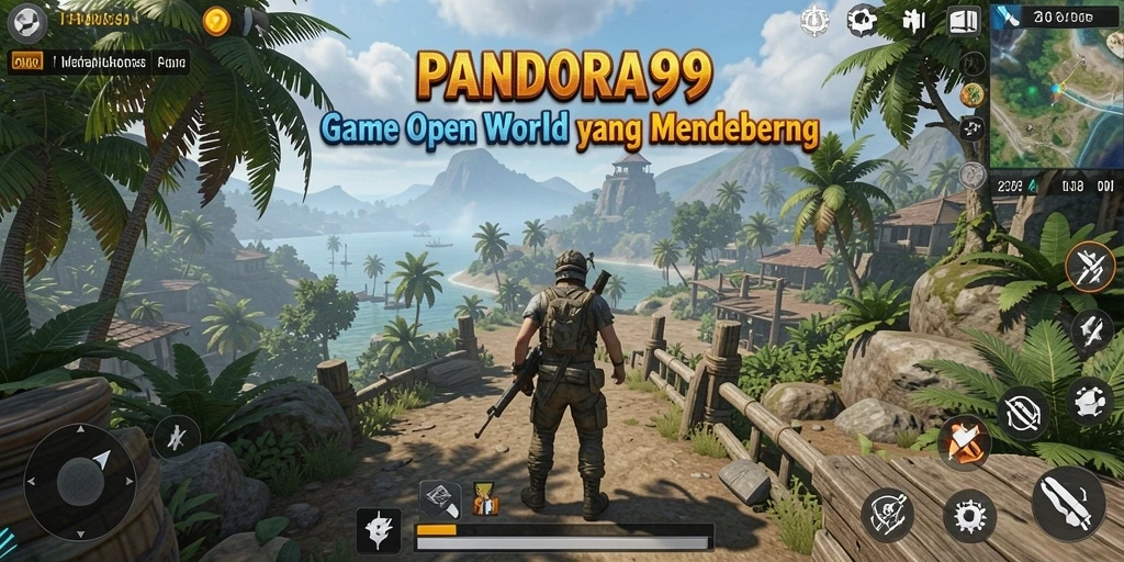 Screenshot utama PANDORA99 menampilkan eksplorasi Open World yang menakjubkan.